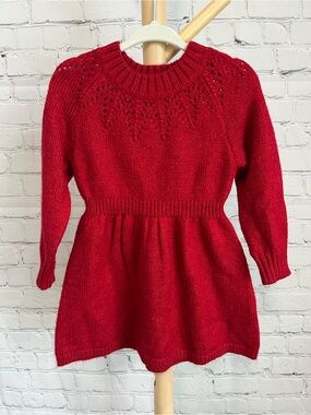 ⭐️⭐️PICK 5 / $20 Cat & Jack Toddler Girl Red Knit Sweater Dress